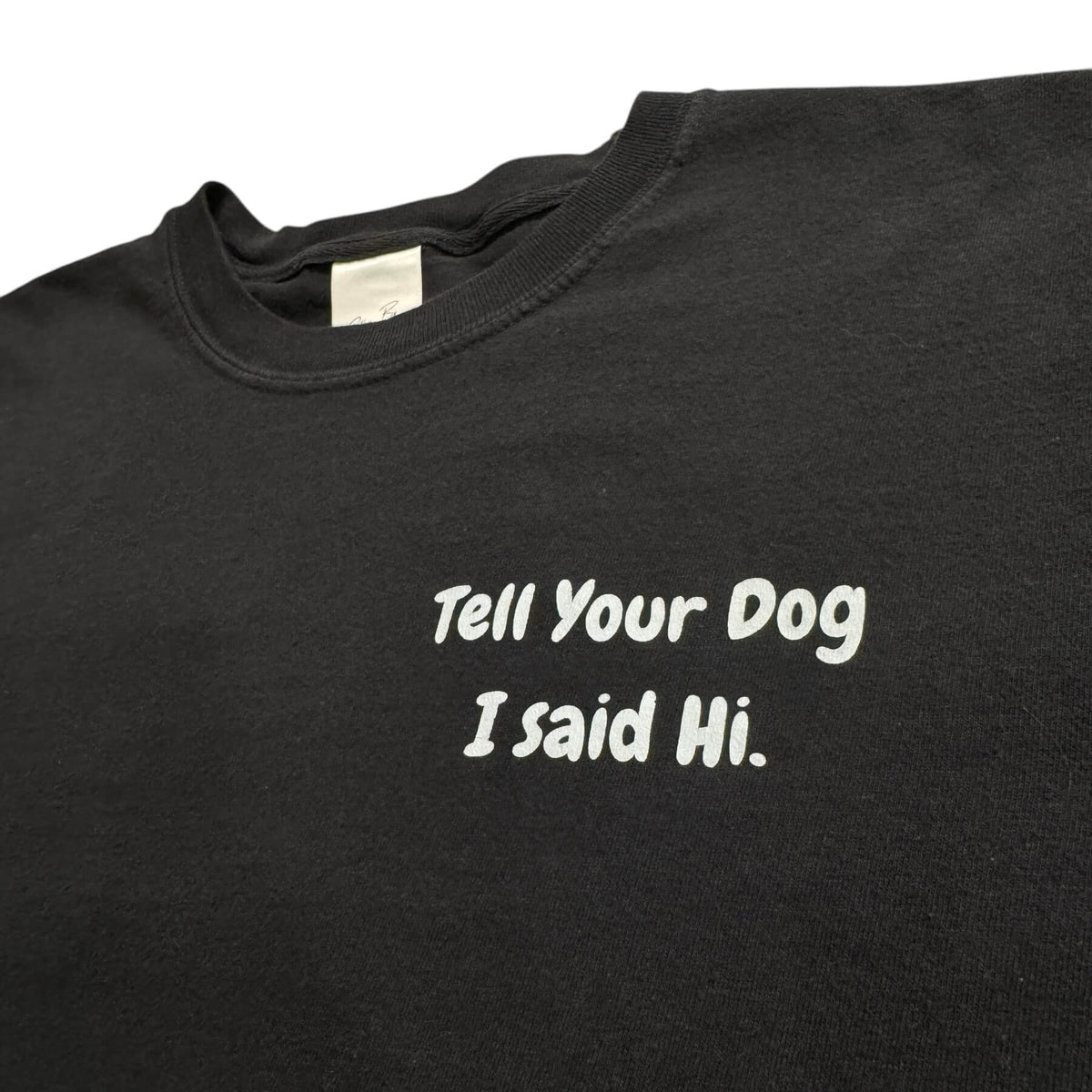 Tell Your Dog I Said Hi Black Tee