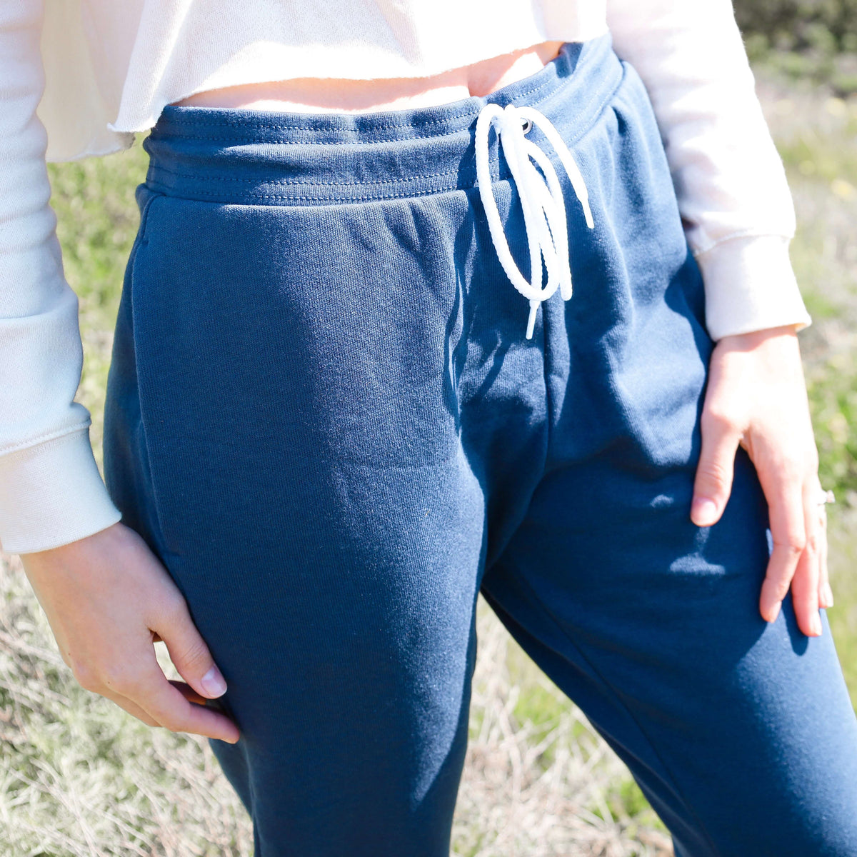 Womens Navy Joggers