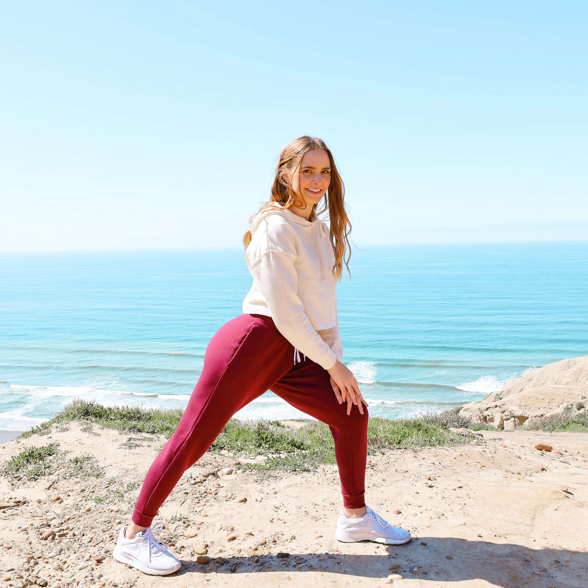 Womens Maroon Joggers