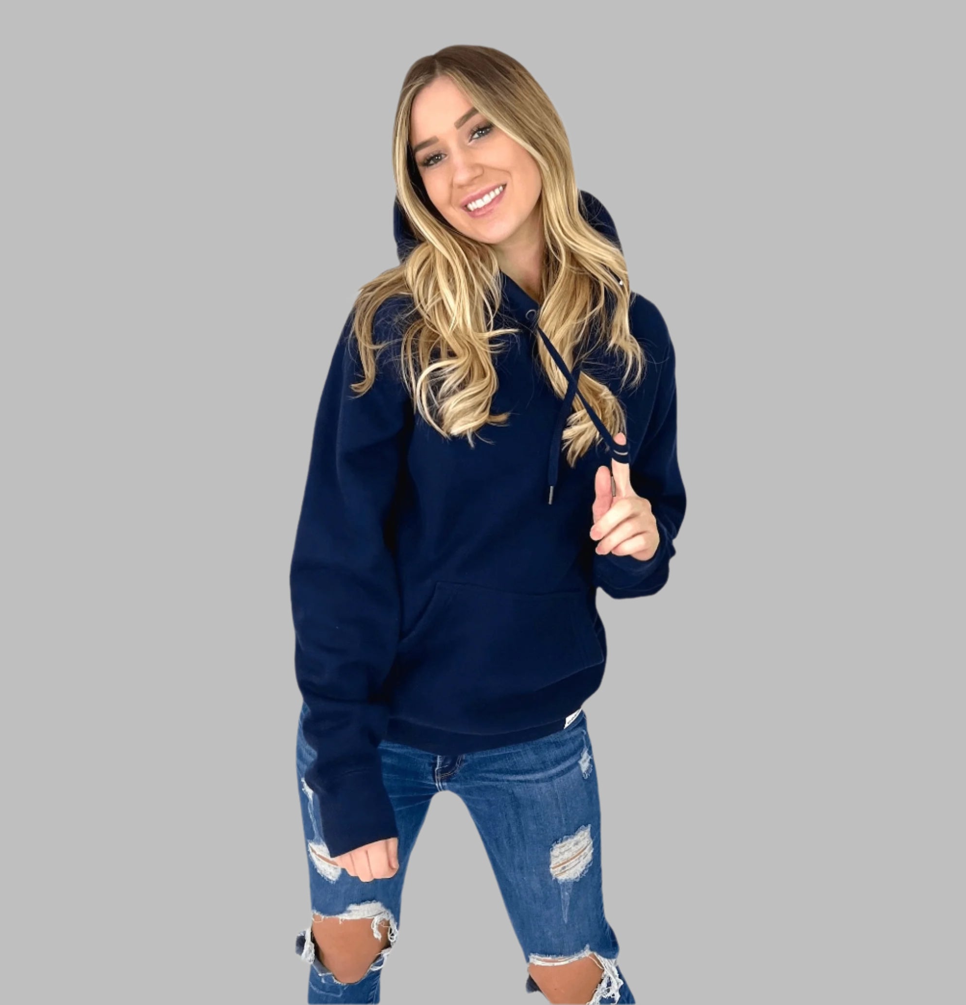 Navy discount hoodie ladies