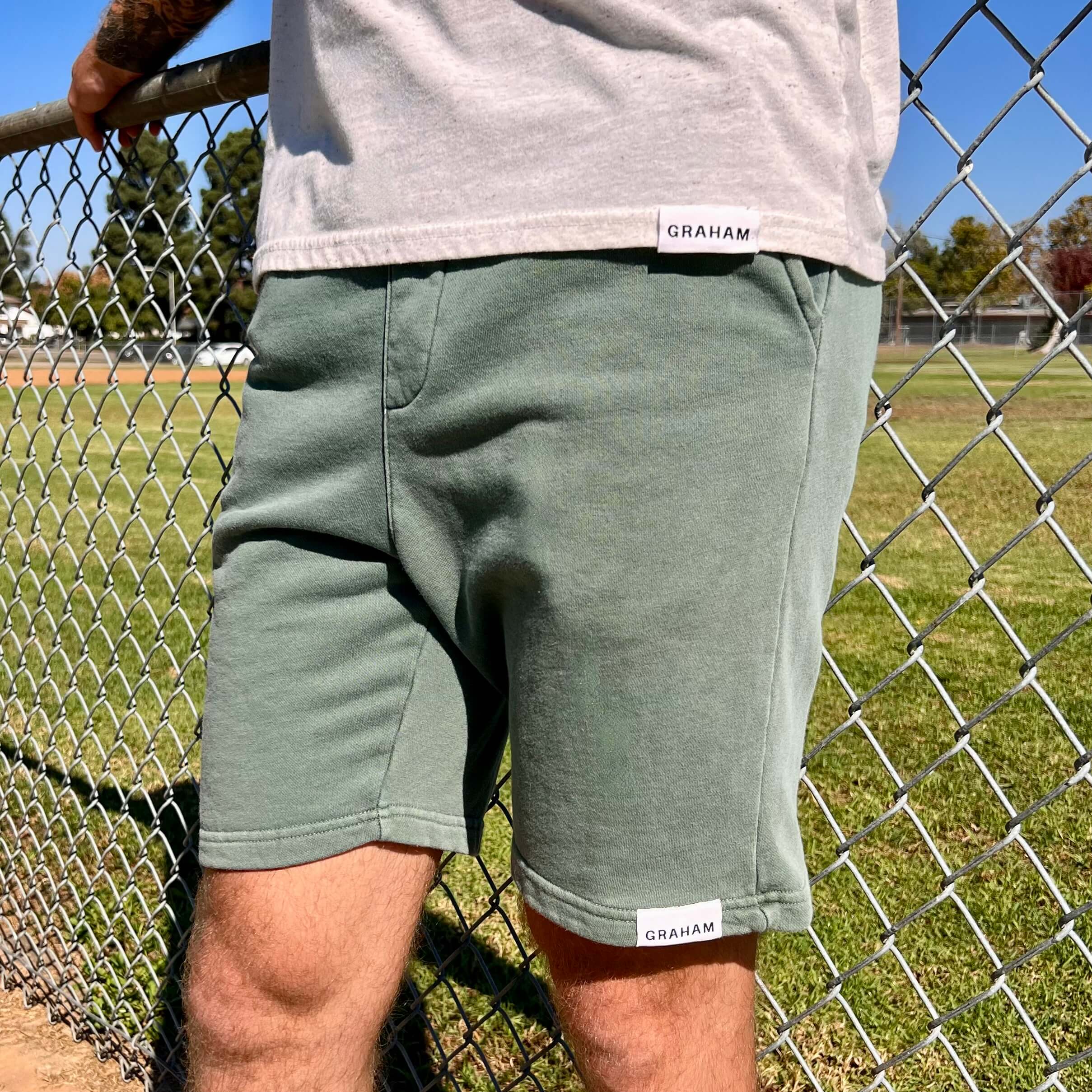 Men's Green Sweat Shorts
